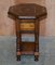 Antique Victorian Sheraton Revival Handmade Side Table with Inlaid Top & Drawers 2