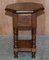 Antique Victorian Sheraton Revival Handmade Side Table with Inlaid Top & Drawers 11