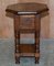 Antique Victorian Sheraton Revival Handmade Side Table with Inlaid Top & Drawers, Image 11