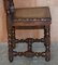 Antique Victorian English Carved Oak Dining Chairs, 1860s, Set of 4 16