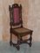 Antique Victorian English Carved Oak Dining Chairs, 1860s, Set of 4, Image 5