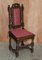 Antique Victorian English Carved Oak Dining Chairs, 1860s, Set of 4, Image 2