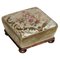 Victorian Walnut Embroidered Footstool with Tapered Sides, Image 1