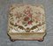 Victorian Walnut Embroidered Footstool with Tapered Sides 2