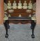Antique Japanese Elm Side Table on Stand with Ornate Cast Brass Fixtures, 1880s 4