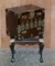 Antique Japanese Elm Side Table on Stand with Ornate Cast Brass Fixtures, 1880s 20