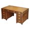 Double Sided Military Campaign Pedestal Desk with Bookcase Back by Kennedy for Harrods, Image 1