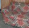 Victorian Kilim Upholstered Sofa in Hardwood with Turned Front Legs 3