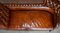 Antique Victorian Whisky Brown Leather Chesterfield Sofa 7