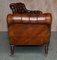 Antikes viktorianisches Chesterfield Ledersofa in Whiskeybraun 10