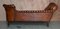Sofá Chesterfield victoriano antiguo de cuero marrón, Imagen 11