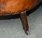 Sofá Chesterfield victoriano antiguo de cuero marrón, Imagen 13