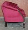 Victorian Hardwood & Pink Velour Parlour Chesterfield Living Room Set, Set of 3, Image 19