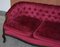 Set da salotto Chesterfield vittoriano in legno massiccio e velluto rosa, set di 3, Immagine 16