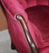 Victorian Hardwood & Pink Velour Parlour Chesterfield Living Room Set, Set of 3, Image 13