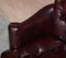 Vintage Oxblood Leather Chesterfield Chair, Image 6