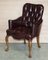 Vintage Ochsenblut Leder Chesterfield Sessel 3