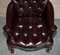 Vintage Ochsenblut Leder Chesterfield Sessel 4