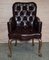 Vintage Oxblood Leather Chesterfield Chair 2