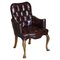 Vintage Oxblood Leather Chesterfield Chair, Image 1
