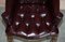Vintage Oxblood Leather Chesterfield Chair, Image 5