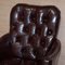 Vintage Ochsenblut Leder Chesterfield Sessel 9
