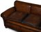 Antique Victorian Hand Dyed Brown Leather Sofa, Image 4