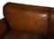 Antique Victorian Hand Dyed Brown Leather Sofa 8