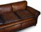 Antique Victorian Hand Dyed Brown Leather Sofa 5