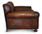 Antique Victorian Hand Dyed Brown Leather Sofa, Image 15