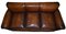 Antique Victorian Hand Dyed Brown Leather Sofa, Image 6