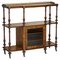 Burr Walnut Bookcase with Brass Gallery 1