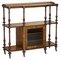 Burr Walnut Bookcase with Brass Gallery, Image 1