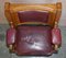 Large Leather & Golden Oak Armchairs, Set of 6 6