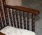 Victorian Oak Rocking Chair with Scottish Bobbin Decoration & Cherub Fabric, Image 12