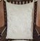 Victorian Oak Rocking Chair with Scottish Bobbin Decoration & Cherub Fabric, Image 3