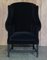 Vintage Black Velvet Wingback Armchairs from George Hepplewhite, Set of 2 12