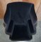 Set of Vintage Black Velvet Wingback Armchairs from George Hepplewhite 5