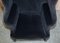 Set of Vintage Black Velvet Wingback Armchairs from George Hepplewhite 6
