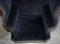 Set of Vintage Black Velvet Wingback Armchairs from George Hepplewhite 15