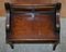 Antique Hall Bench with Brass Mounts & Walnut Frame from Jas Shoolbred, 1890s 4