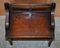 Antique Hall Bench with Brass Mounts & Walnut Frame from Jas Shoolbred, 1890s, Image 4