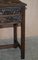 Japanese Hand Carved Side Table with Cutlery Drawers from Liberty's, London 11