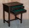 Japanese Hand Carved Side Table with Cutlery Drawers from Liberty's, London 17
