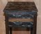 Japanese Hand Carved Side Table with Cutlery Drawers from Liberty's, London 16