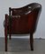 Club chair vintage in pelle marrone con borchie, Immagine 18