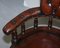 Antique Cigar Brown Leather Swivel Chair, 1860s 7