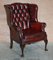 Poltrone Chesterfield Claw & Ball in pelle bordeaux, set di 2, Immagine 2