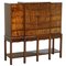 Mueble bar vintage de madera flameada estampada de Waring & Gillows, Imagen 1