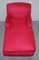 Red Velvet Scroll-Arm Chaise Longue 11